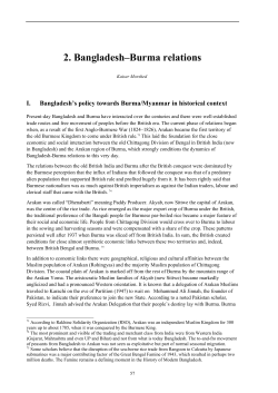 Bangladesh-Burma Relations