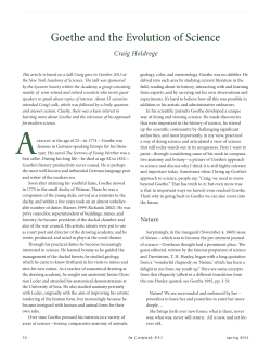 Goethe and the Evolution of Science