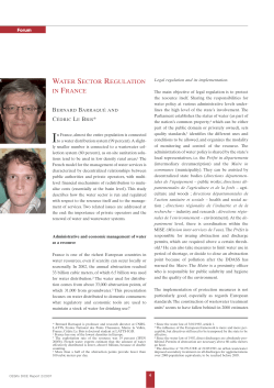 Water Sector Regulation in France