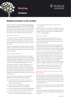 Building innovation in the sandbox