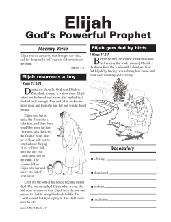 Elijah - Sunday School Sources