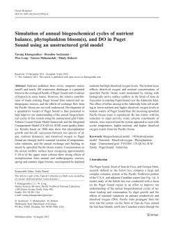 Simulation of annual biogeochemical cycles of nutrient balance
