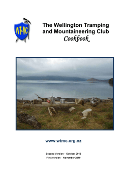 2013 WTMC Cookbook Version 2 - Wellington Tramping and