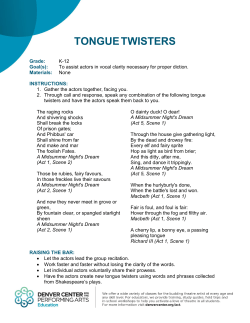 Tongue Twisters