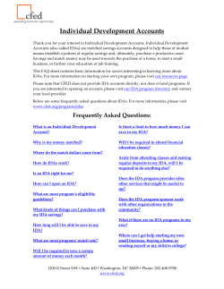 Individual Development Accounts