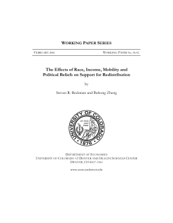 The Effects of Race, Income, Mobility and Political Beliefs on