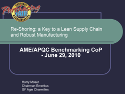 Re-Shoring: a Key to a Lean Supply Chain and Robust Manufacturing