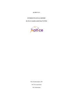 22.08.2016 Altice NV H1 2016 Report