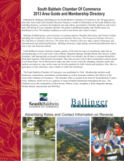 South Baldwin Chamber Of Commerce 2013 Area Guide and