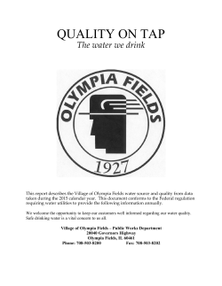 Water Report - Village of Olympia Fields