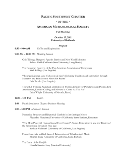 Program - American Musicological Society