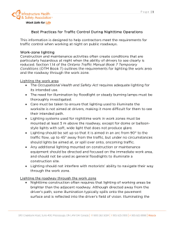 # # Best Practices for Traffic Control During Nighttime Operations