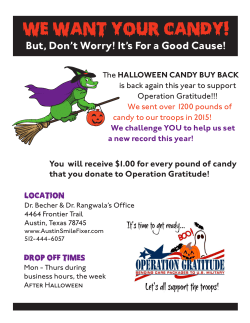 2016 Candy Buy Back Flier