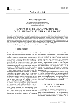 evaluation of the visual attractiveness of the landscape