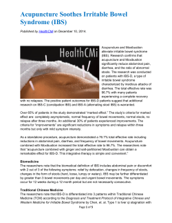 Acupuncture Soothes Irritable Bowel Syndrome (IBS)