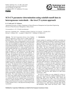 SCS-CN parameter determination using rainfall