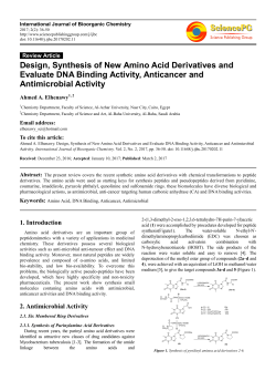 Design, Synthesis of New Amino Acid Derivatives and Evaluate