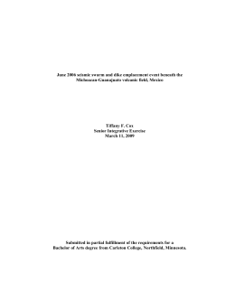 June 2006 seismic swarm and dike emplacement