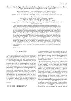 Discrete Dipole Approximation simulations of gold nanorod optical