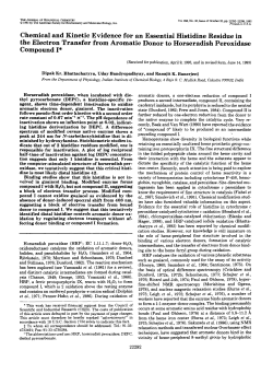 Chemical and Kinetic Evidence for an Essential Histidine Residue in