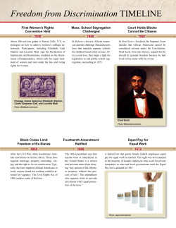 Freedom from Discrimination TIMELINE