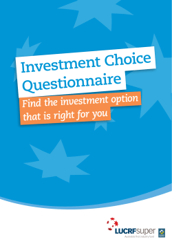 Investment Choice Questionnaire