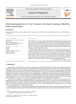 From passing-gesture to `true` romance: Kin