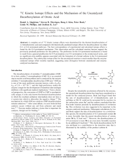 13C Kinetic Isotope Effects and the Mechanism of the Uncatalyzed