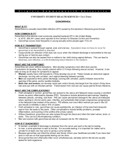 Gonorrhea - VCU Student Affairs