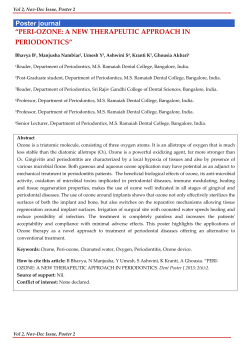 PERI-OZONE: A NEW THERAPEUTIC APPROACH IN