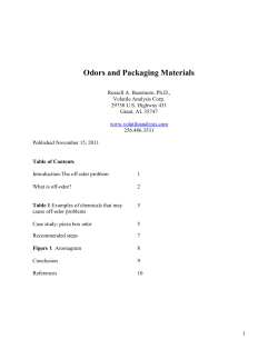 Odors and Packaging Materials