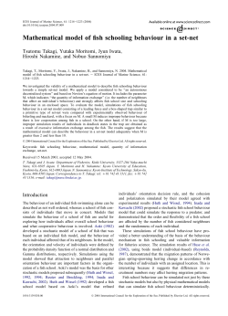 Mathematical model of fish schooling behaviour in a set-net