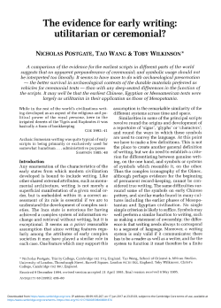 The evidence for early writing