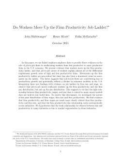 Do Workers Move Up the Firm Productivity Job Ladder?