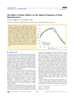 The Effect of Planar Defects on the Optical Properties of Silver