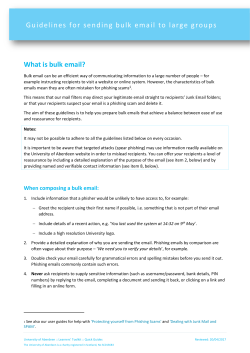 Guidelines for sending bulk email to large groups