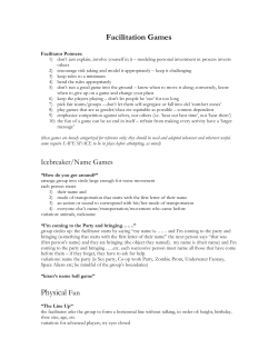 Facilitation Games (green sticky notes)