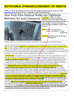 rotational dynamics/moment of inertia