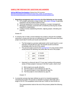 SAMPLE PMP PREPARATORY QUESTIONS AND - Nutek