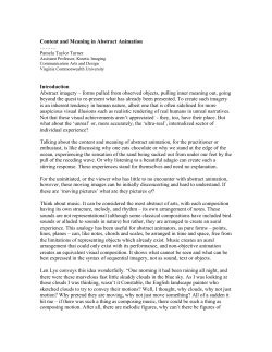 Content and Meaning in Abstract Animation