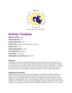 Sound Wave Reflection in a Room Worksheet