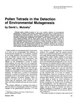 Pollen Tetrads in the Detection of Environmental