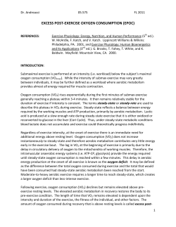 EXCESS POST-EXERCISE OXYGEN CONSUMPTION (EPOC)