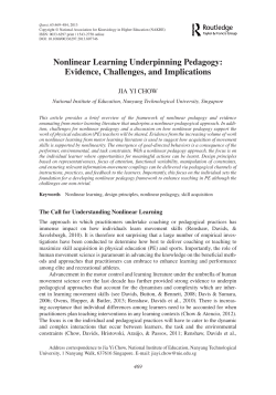 Nonlinear Learning Underpinning Pedagogy: Evidence