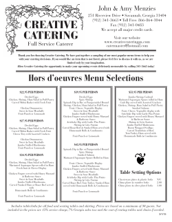 Table Setting Options