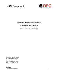 FREQUENCY AND INTENSITY STABILIZED HELIUM