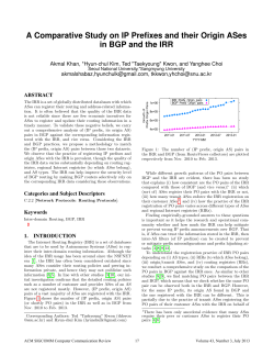 A Comparative Study on IP Prefixes and their Origin ASes in BGP