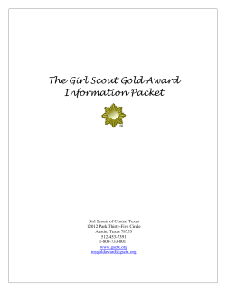 The Girl Scout Gold Award Information Packet