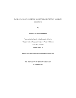 PLATE ANALYSIS WITH DIFFERENT GOEMETRIES AND