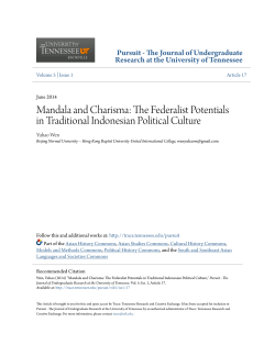 Mandala and Charisma: The Federalist Potentials in Traditional